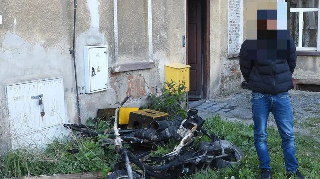 Podpalił motor