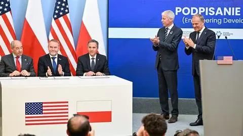 Premier Donald Tusk, sekretarz ds. energii USA Chris Wright