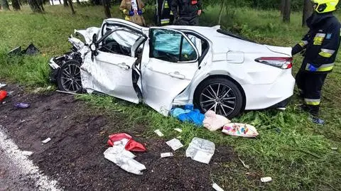 Wypadek na DK25 między Człuchowem a Rzeczenicą. Dziesięć osób poszkodowanych