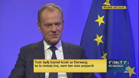 Tusk kibicuje Chorwacji. Piękny i ambitny futbol