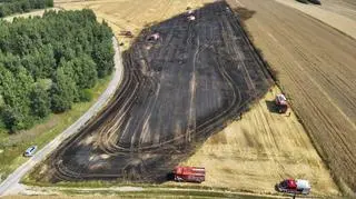 Pożar ścierniska pod Radomskiem