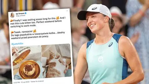 "Trophymisu" i kot. Świątek pochwaliła się, jak odpoczywa od wygrywania