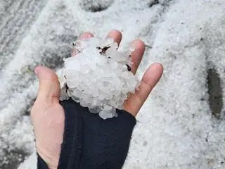 Opady gradu w Łosieńcu