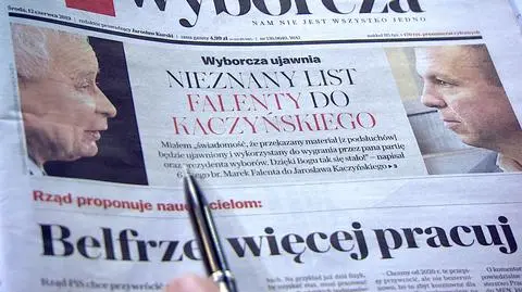 Fragmenty listu który miał napisać do Kaczyńskiego Falenta ujawniła w środę Gazeta Wyborcza