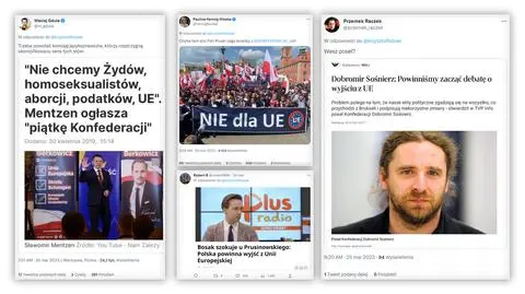 Bosak o wyjściu Polski z UE: "Nigdy takiego celu nie postawiliśmy". A co mówili?