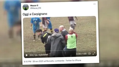 Skandal we Włoszech. Trener uderzył pięścią w twarz sędziego