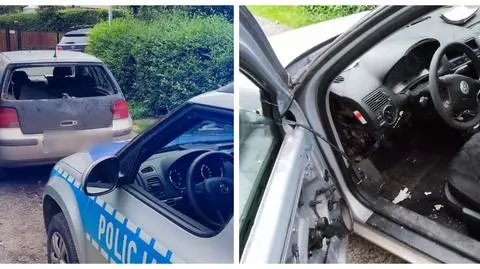Autem bez tylnej szyby, z lusterkami mocowanymi na kable. 18-latek z dwójką nastolatków uciekał przed policją