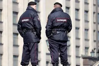 Rosyjscy policjanci. Zdjęcie ilustracyjne