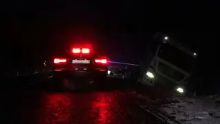 Tir w rowie pod Szczecinkiem