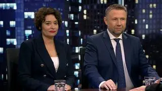 Anna Maria Żukowska i Marcin Kierwiński w "Kropce nad i" 