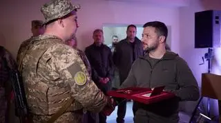 Wołodymyr Zełenski uhonorował żołnierzy, walczących na kierunku donieckim 
