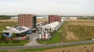 Miejsce, w którym powstawał szpital tymczasowy dla chorych na COVID-19 (zdjęcie z października 2020 roku)