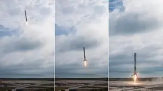 Lądowanie rakiety Falcon 9 na Przylądku Canaveral