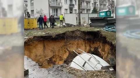 Nowe zapadlisko na osiedlu Gaj w Trzebini (woj. małopolskie)