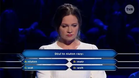 Dżul to niuton razy… Pytanie w "Milionerach" za 10 tysięcy złotych