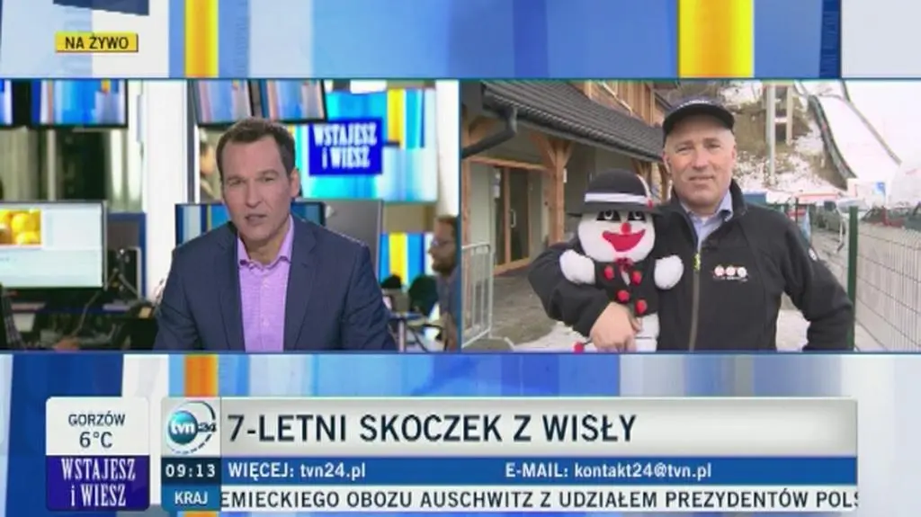 Siedmioletni Tymek na skoczni. Boi się, ale leci. "To syn decyduje, jego to bawi"