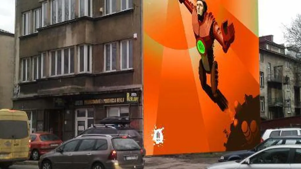 Superbohater na muralu