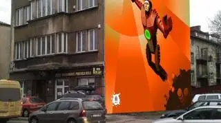 Superbohater na muralu