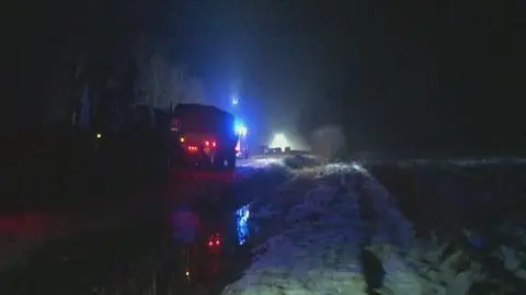 Wypadek amerykańskiej ciężarówki