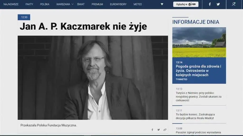 Łukasz Muszyński: był bardzo wszechstronnym artystą