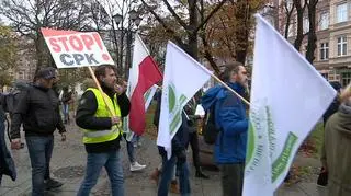 Protest przeciwko CPK 
