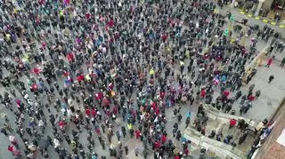 "Wolne media, wolni ludzie, wolna Polska". Protest w Krakowie