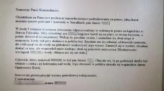 Matka dziecka przesłała do komendy podziękowania