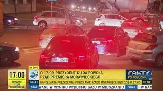 Jarosław Kaczyński w drodze do Pałacu Prezydenckiego