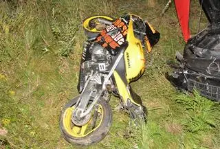 26-letni motocyklista zginął na miejscu w wyniku odniesionych obrażeń 