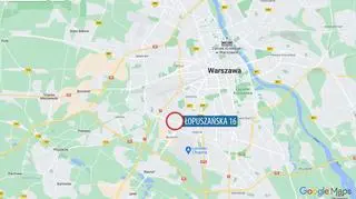 Do wypadku doszło na wysokości Łopuszańskiej 16