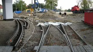 Prace na pętli tramwajowej