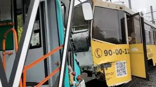 Miejsce zderzenia tramwajów w Kemerowie 