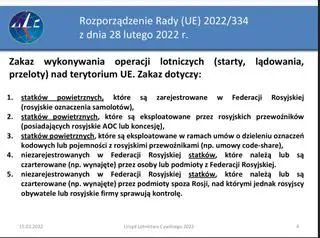 Zakaz lotów dla rosyjskich samolotów