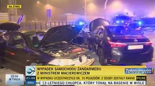 Karambol z udziałem samochodu Macierewicza