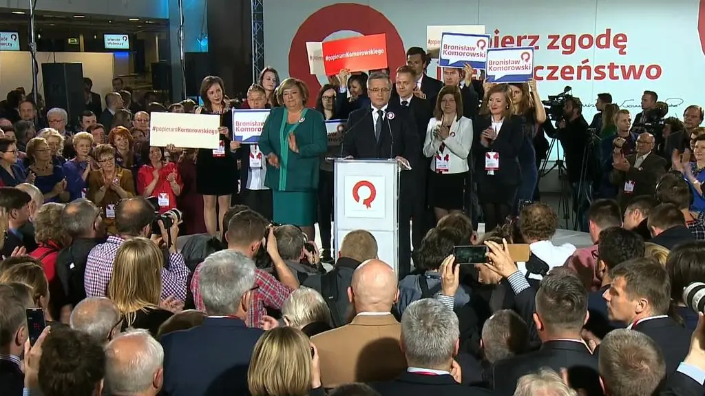 Całe wystąpienie Bronisława Komorowskiego po ogłoszeniu sondażowych wyników wyborów