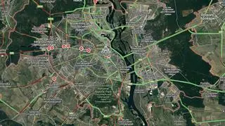 Korki na drogach ukraińskiej stolicy