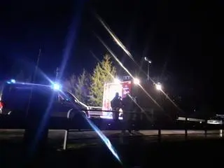Interwencja straży pożarnej przy granicy z Białorusią