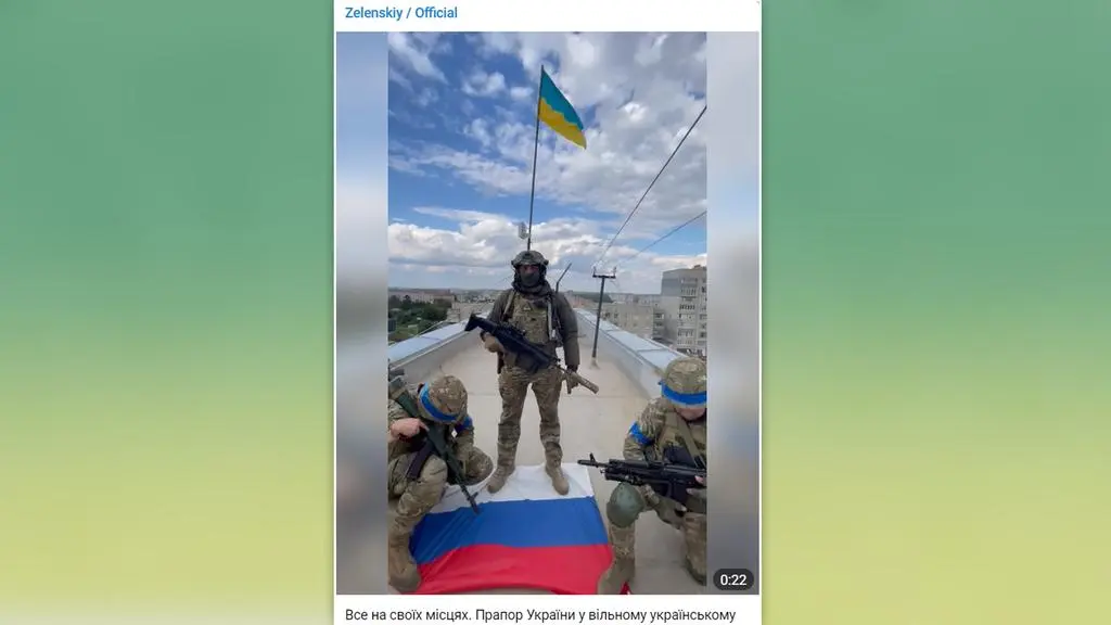 Ukraińska flaga nad odzyskaną Bałakliją 