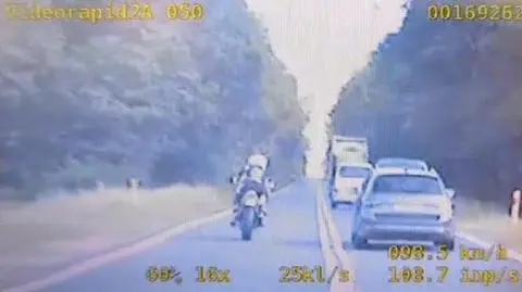 4750 zł mandatu oraz 65 punktów karnych dla lekkomyślnego motocyklisty
