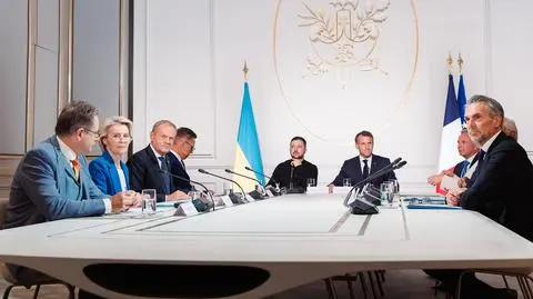 Donald Tusk i liderzy w Paryżu