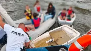 Akcja ratunkowa na jeziorze Sławskim