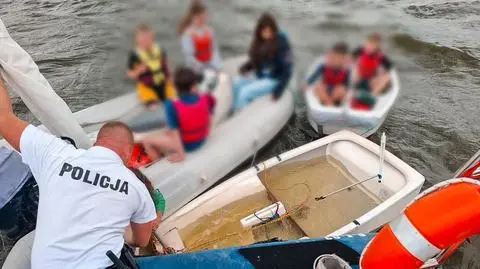 Akcja ratunkowa na jeziorze Sławskim