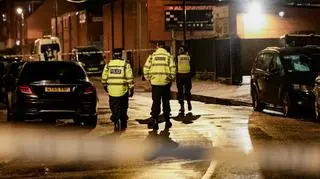 Policja w pobliżu domu, gdzie znaleziono substancję 