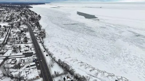 Jezioro Erie, Buffalo. Zdjęcie z dnia 29.01.25