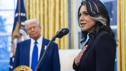Ceremonia zaprzysiężenia Tulsi Gabbard na stanowisko dyrektorki Wywiadu Narodowego