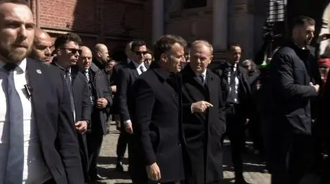 Donald Tusk i Emmanuel Macron