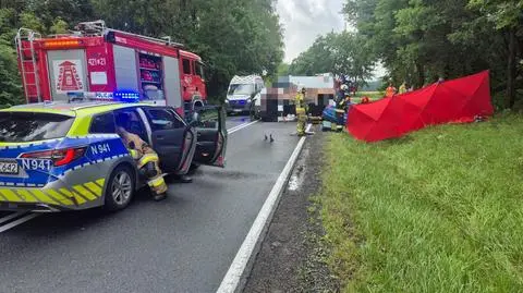 Wypadek pod Człuchowem, sześć osób poszkodowanych