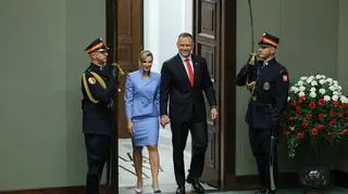 Tak powitano nową parę prezydencką w Sejmie