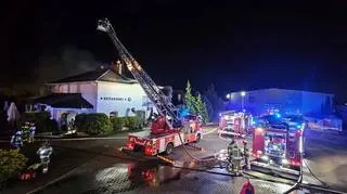 Pożar restauracji przy ulicy Curie-Skłodowskiej w Piekarach Śląskich