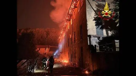 Pożar klasztoru Bernaga we Włoszech